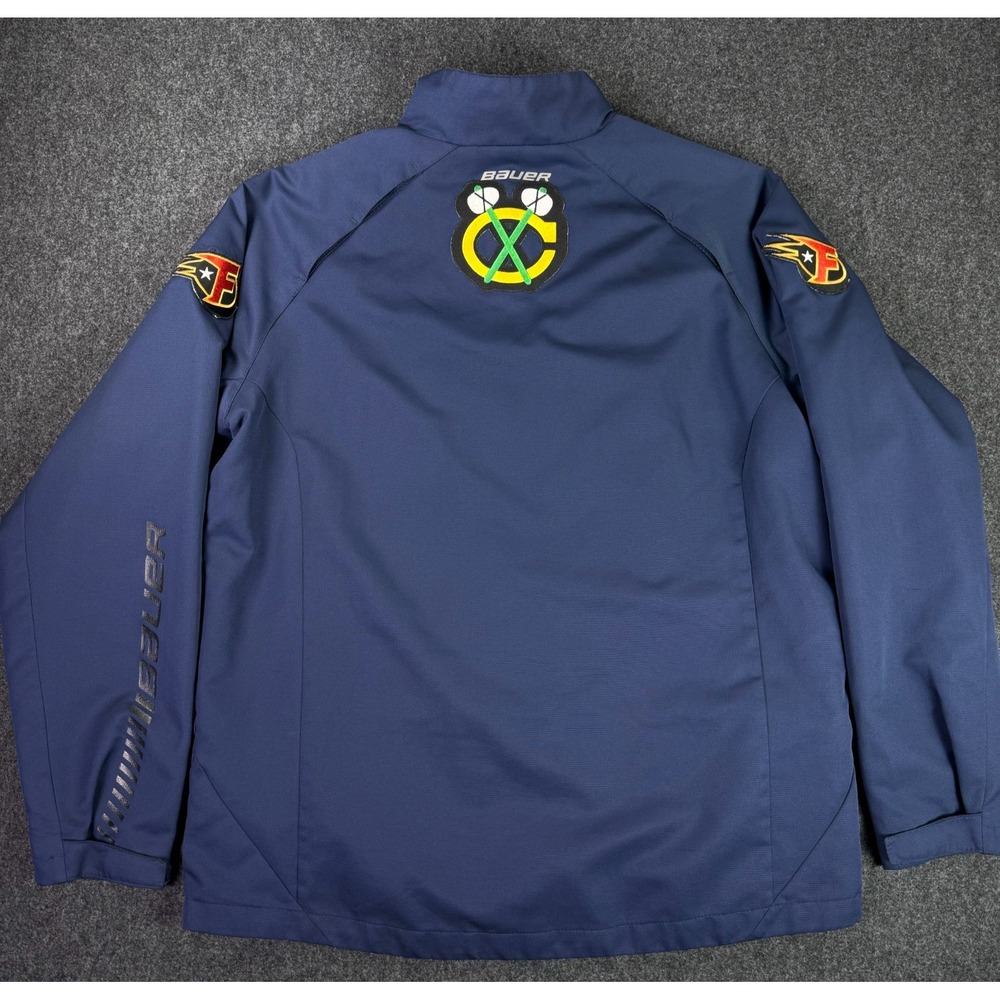Bauer Team Chicago Blackhawks Indiana Fuel Embroidered Full Zip Jacket Mens XL - Picture 2 of 13